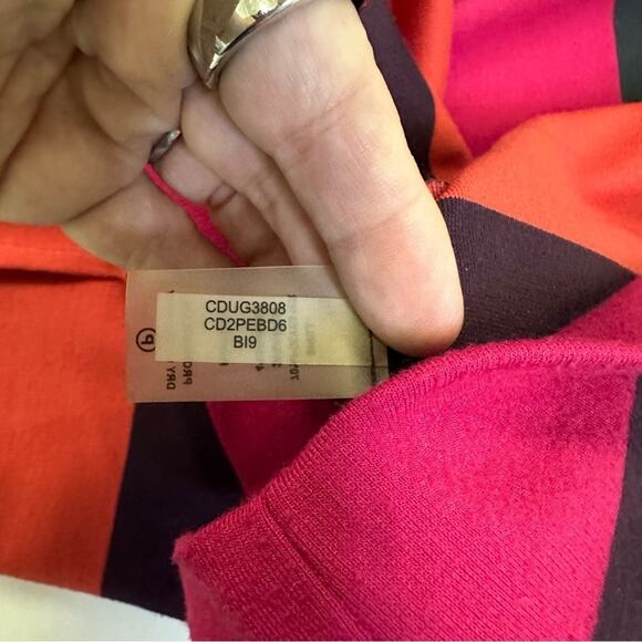 Calvin Klein Multicolored Striped Midi Dress - Size 12 - Picture 8 of 11